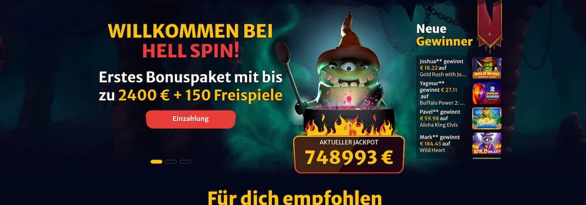 Hell Spin Casino Österreich Willkommensbonus