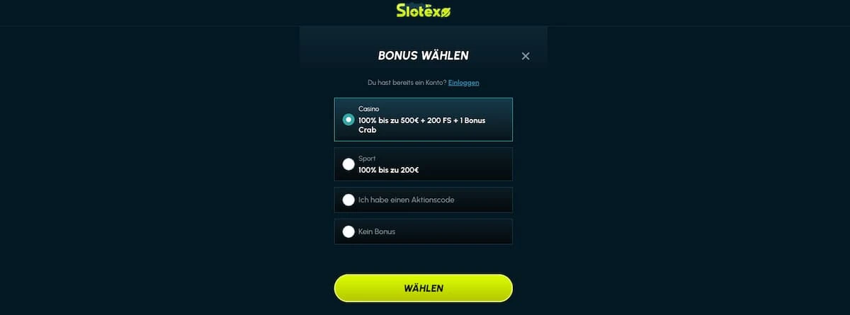 Slotexo Casino Österreich Bonus Crab