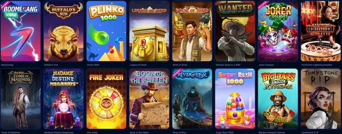 Beliebte Slots im Boomerang Bet Casino